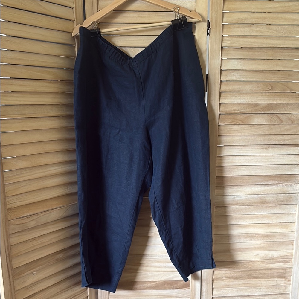 J Jill Petite Linen capri pants